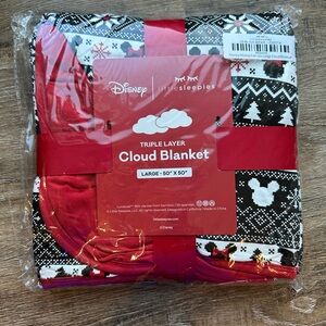 Disney Little Sleepies Cloud Blanket - Micky fair isle Christmas cloud blanket